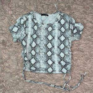 Snake print top